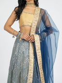 Navy Heer Dupatta