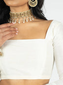 Cream Long Sleeve Diya Blouse