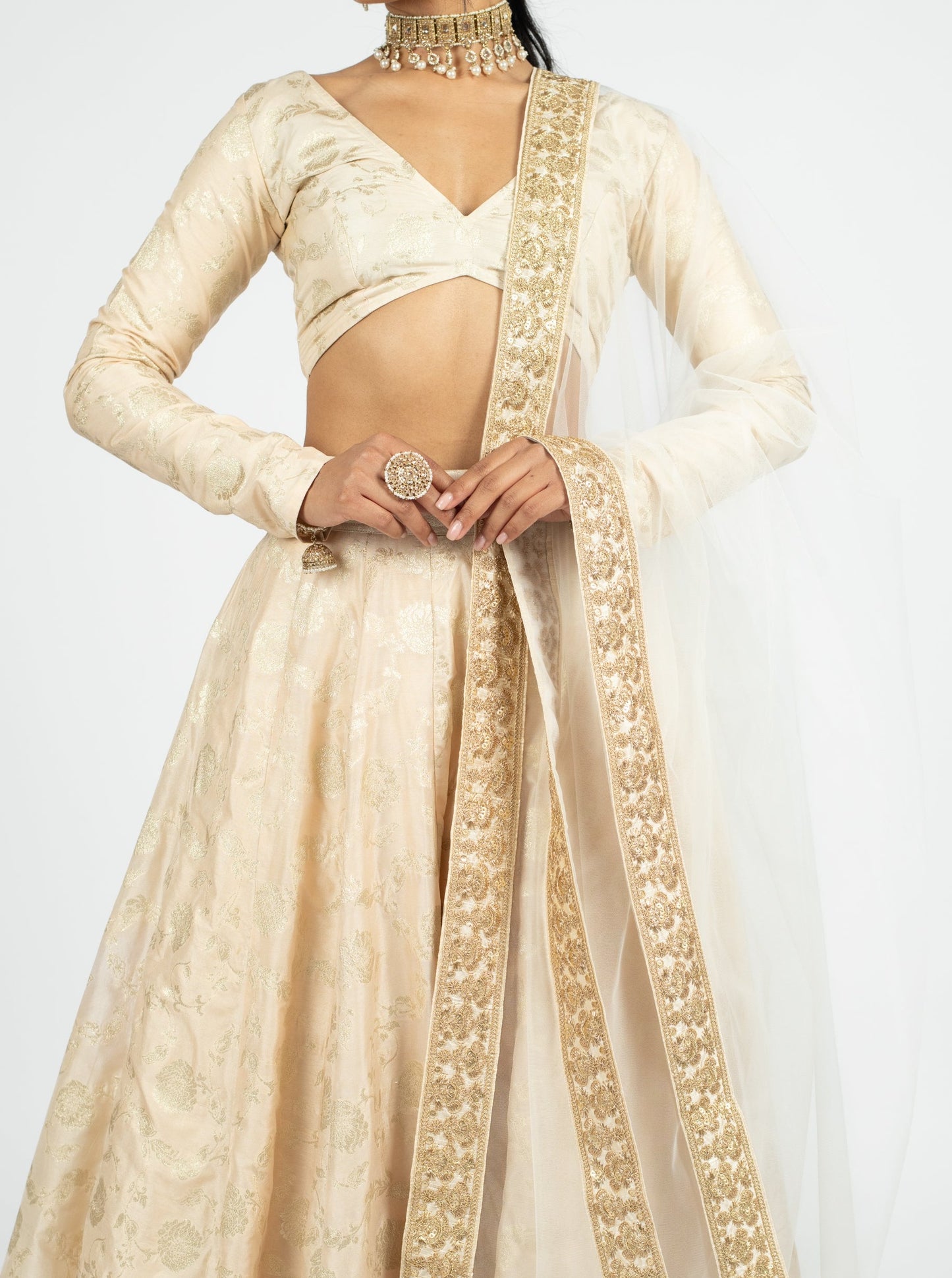 Cream Heer Dupatta