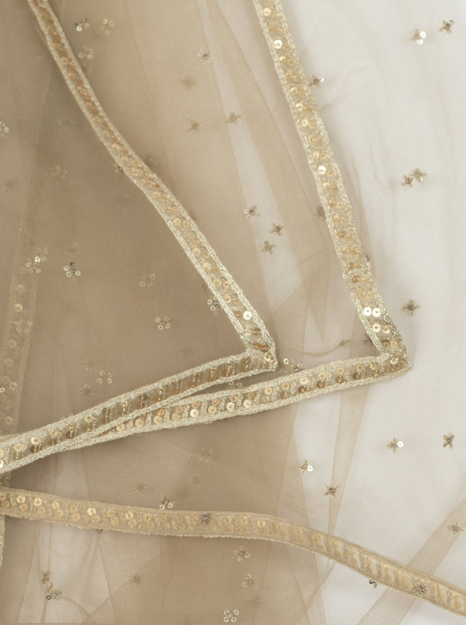 Taupe Cluster Dupatta