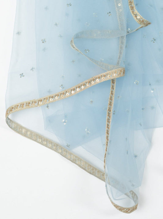 Baby Blue Cluster Dupatta