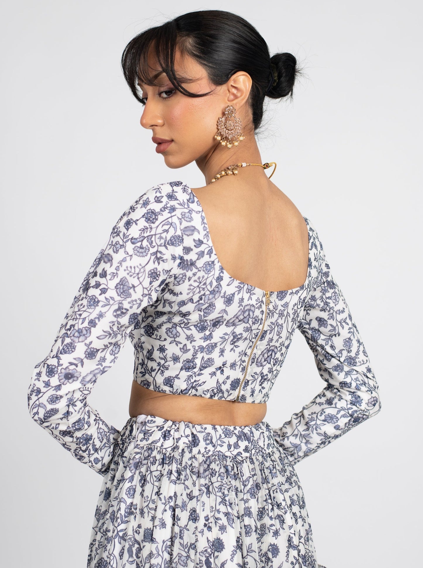 Navy Oasis Blouse