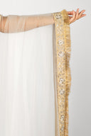 Cream Fringe Dupatta