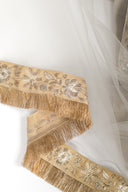 Cream Fringe Dupatta