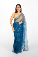 Sapphire Blue Tara Easy-Drape Saree