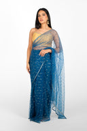Sapphire Blue Tara Easy-Drape Saree