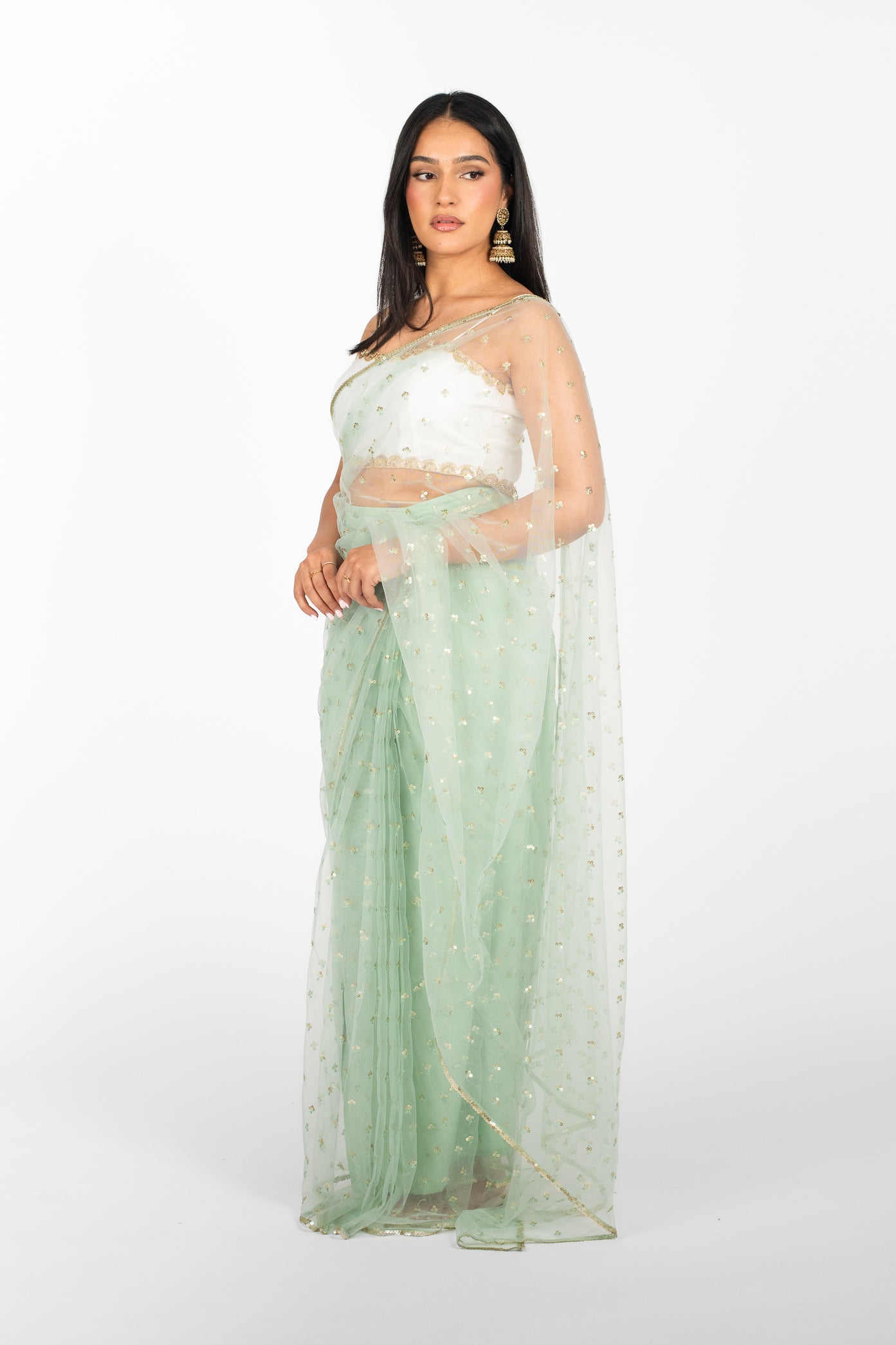 Mint Tara Easy-Drape Saree