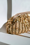 Taupe Puff Clutch