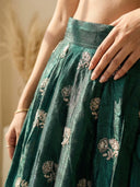 Teal Jardin Skirt - The Saree Room