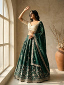 Teal Jardin Skirt - The Saree Room