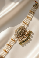 Olive Pearl Amulet Choker - The Saree Room