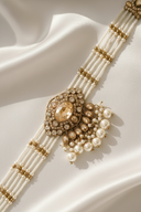 Champagne Pearl Amulet Choker - The Saree Room