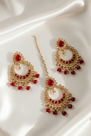 Ruby Kundan Tikka Set - The Saree Room