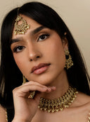 Champagne Falak Tikka Set - The Saree Room