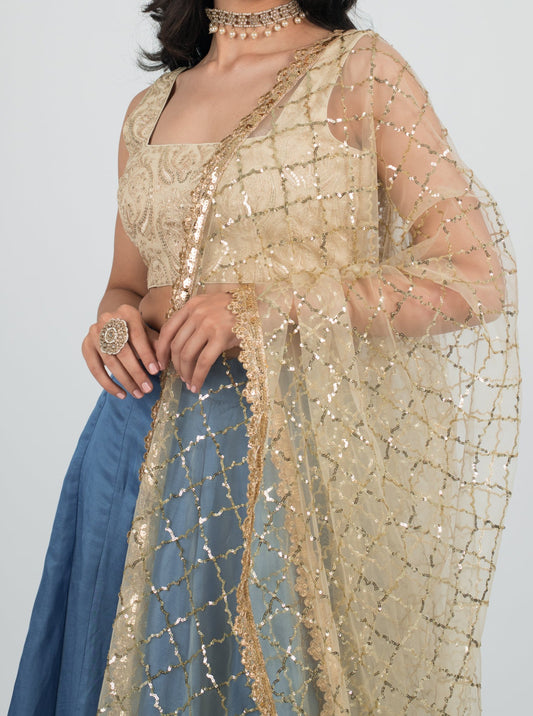 Cream Lacquer Dupatta