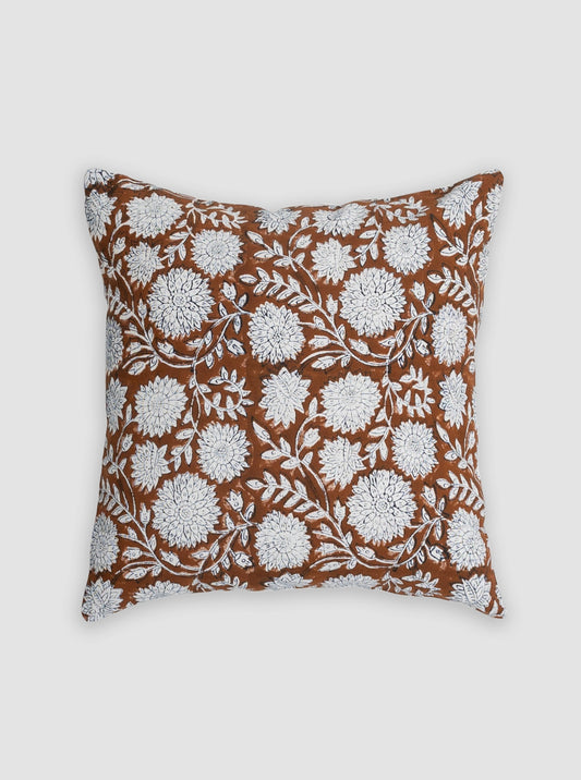 Rustic Floral Throw Pillow Cover