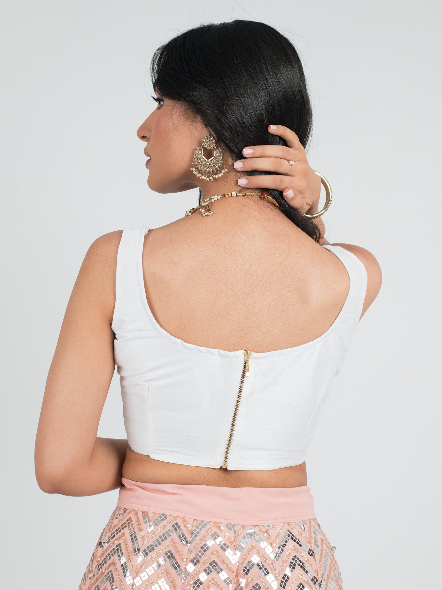 White Pom Blouse