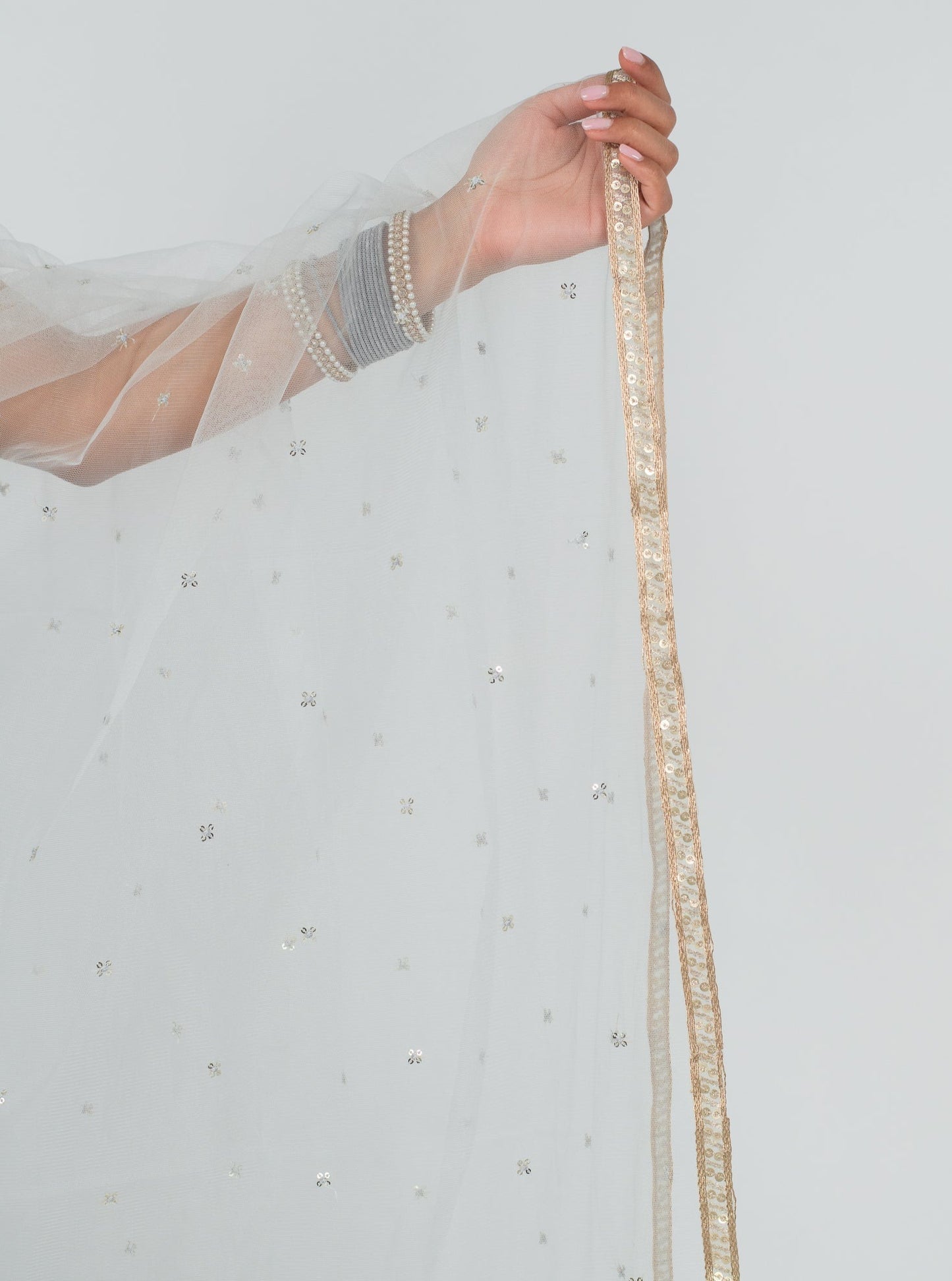 Grey Gazal Dupatta