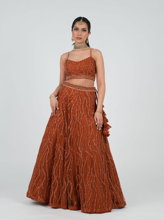 Burnt Orange Monroe Skirt