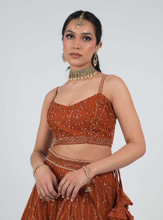 Burnt Orange Monroe Blouse