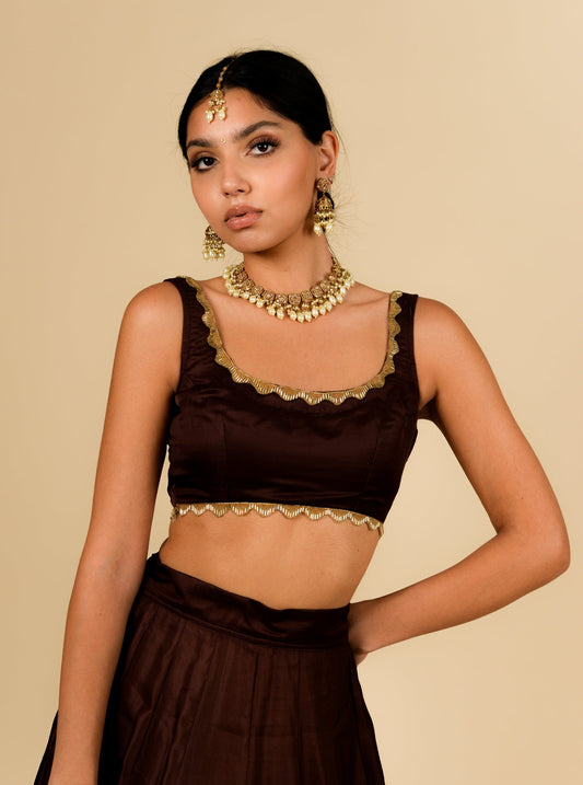 Cocoa Linen Blouse