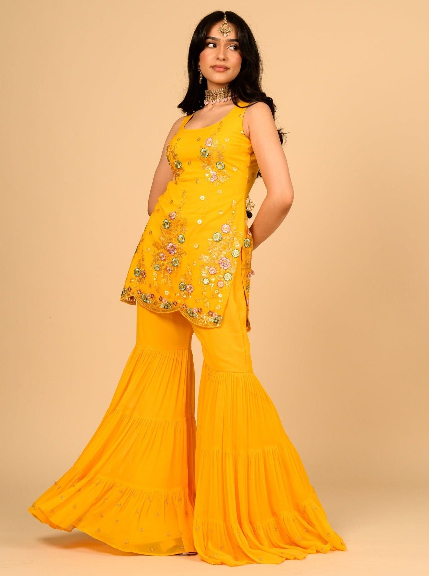 Marigold Floral Suit
