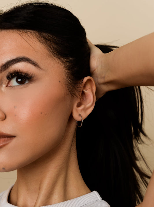 Silver Classic Hoops